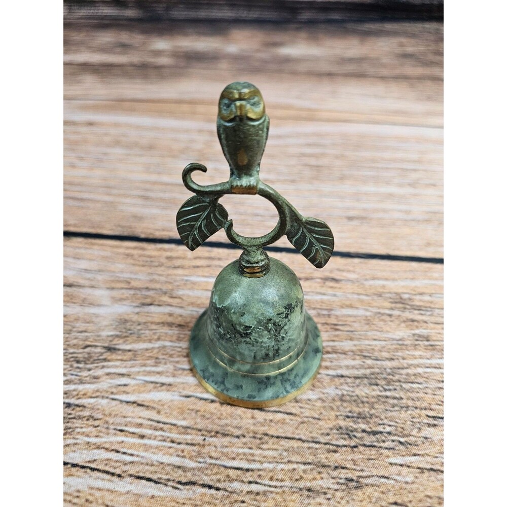 Vintage 1974 Solid Bronze Bell Parthenon Owl Athens Greece Collectible - Picture 3 of 5